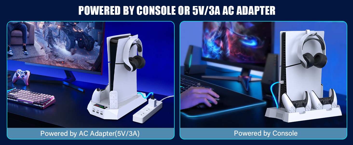 PS5 slim cooling stand for playstation 5 disc digita edition