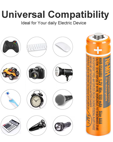 rechargeable batteries 1.2 v aaa 550mah nimh rechargeable 1.2v ni-mh batteries
