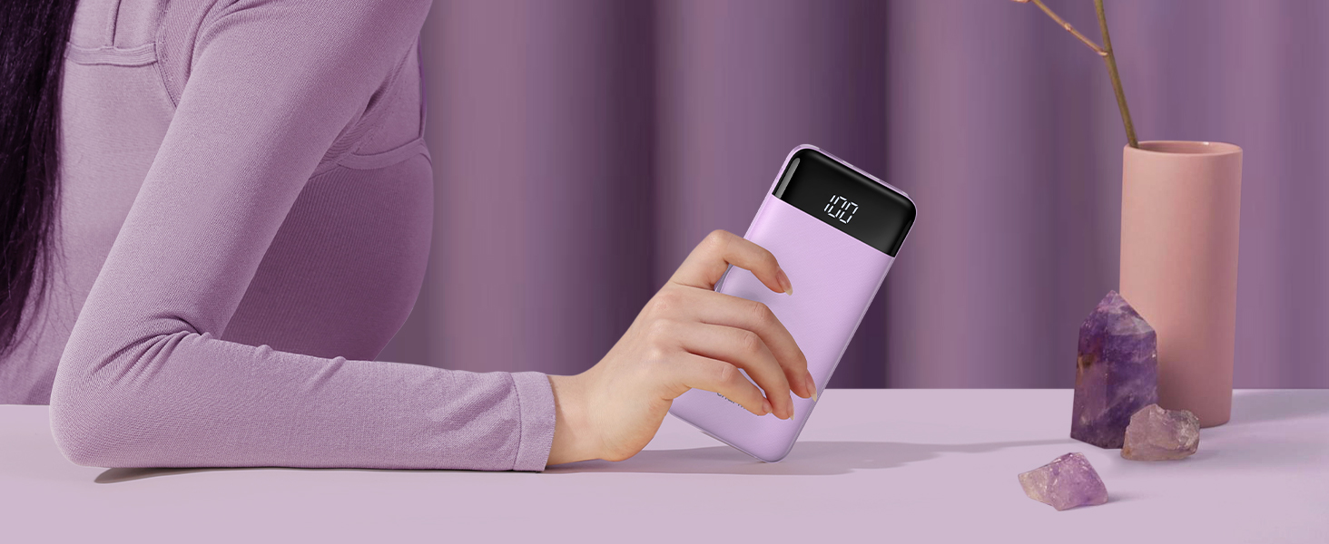 Portable Charger with built in cables