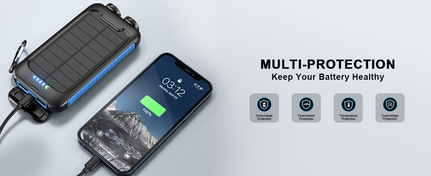 solar power phone charger iphone solar battery pack solar usb charger MultipleProtections gifts