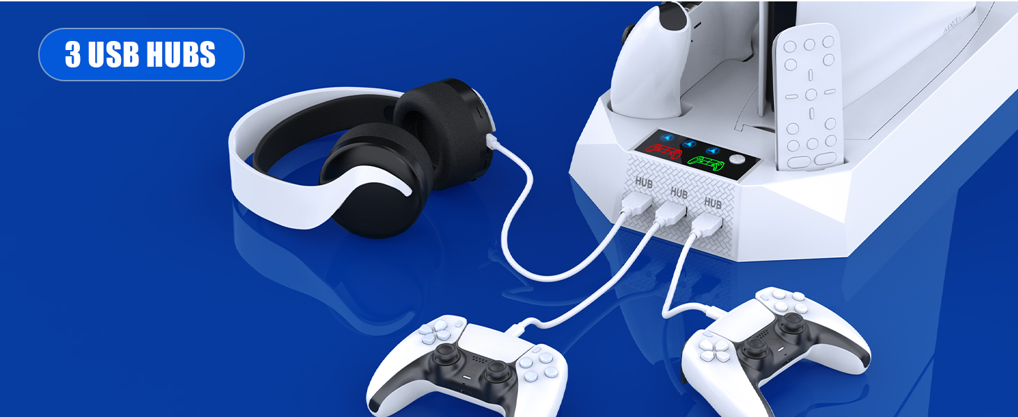 ps5 docking station with cooling fan