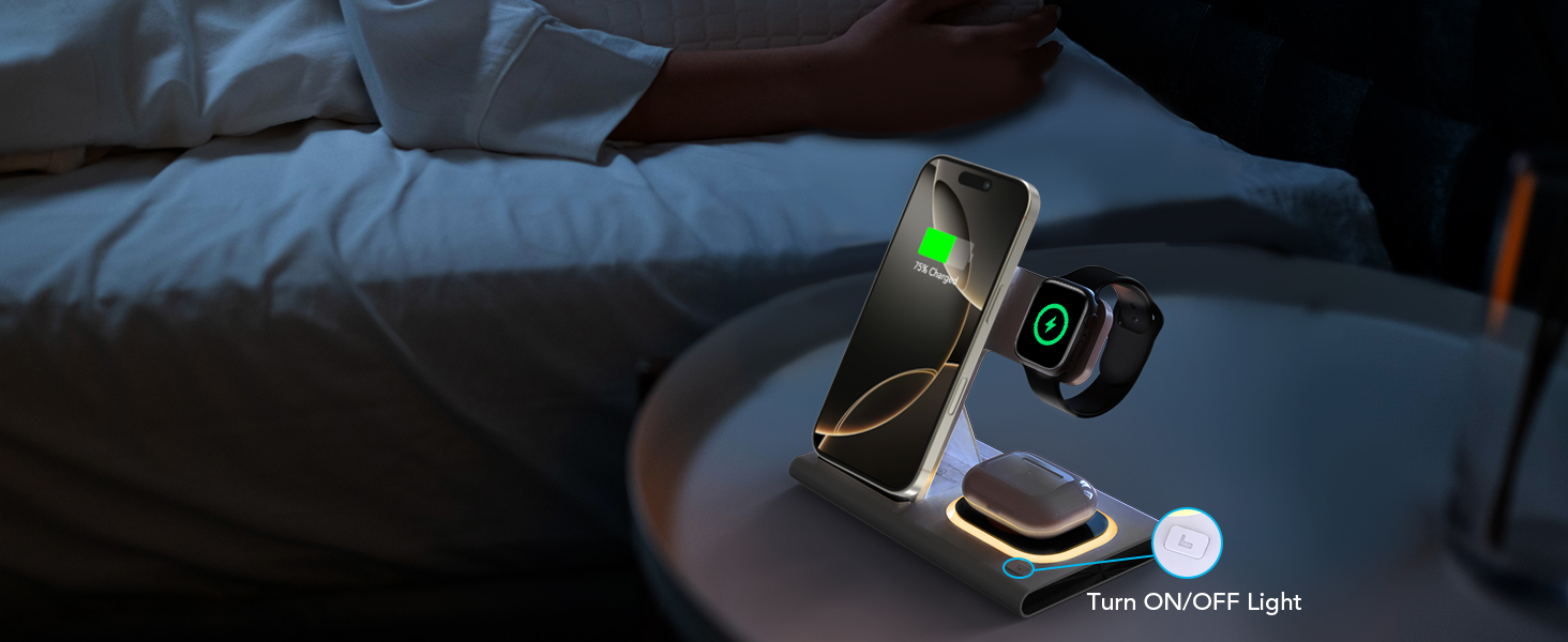 apple watch iphone AirPods charging station