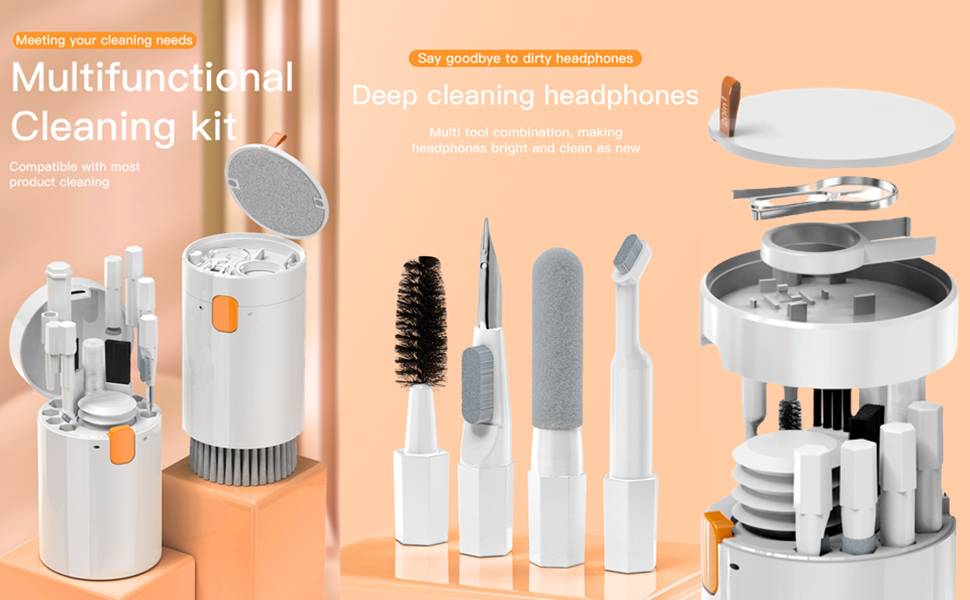 Multifunctional Cleaning Kit for Apple Airpods,iPhone Charging Port,Macbook,Earbuds,Laptop Keyboard